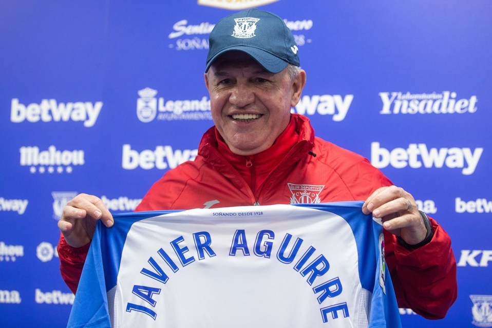 Javier Aguirre en su presentación con el Leganés (EFE)