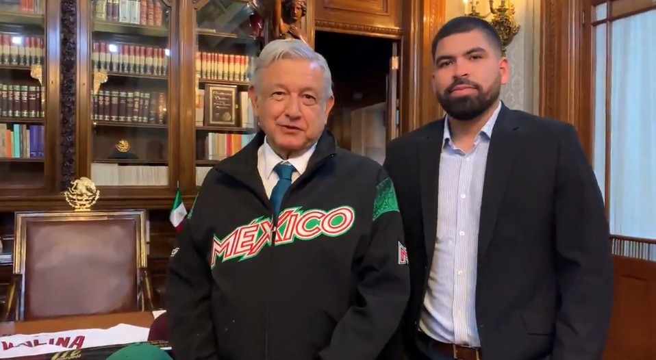 AMLO recibe a José Luis Urquidy en Palacio Nacional (Especial)