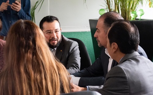 El dirigente de la agrupación estuvo en Chalco. (Zuleyma García)