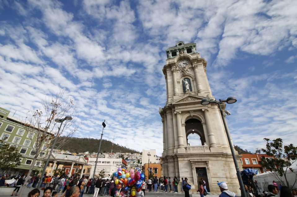 Reloj Monumental de Pachuca, ubicado en la Plaza Independencia. (Jorge Sánchez)