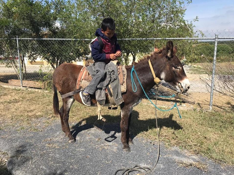 Se traslada de Lunes a Viernes desde su casa a la escuela en compañía de su hermanita de preescolar. (Foto: Especial)