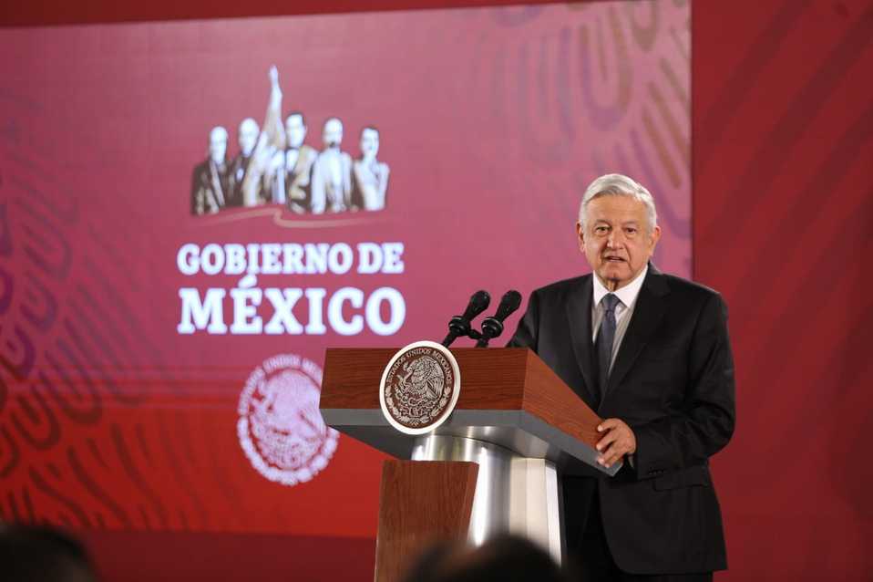 El presidente Andrés Manuel López Obrador durante su conferencia mañanera en Palacio Nacional (Omar Franco)