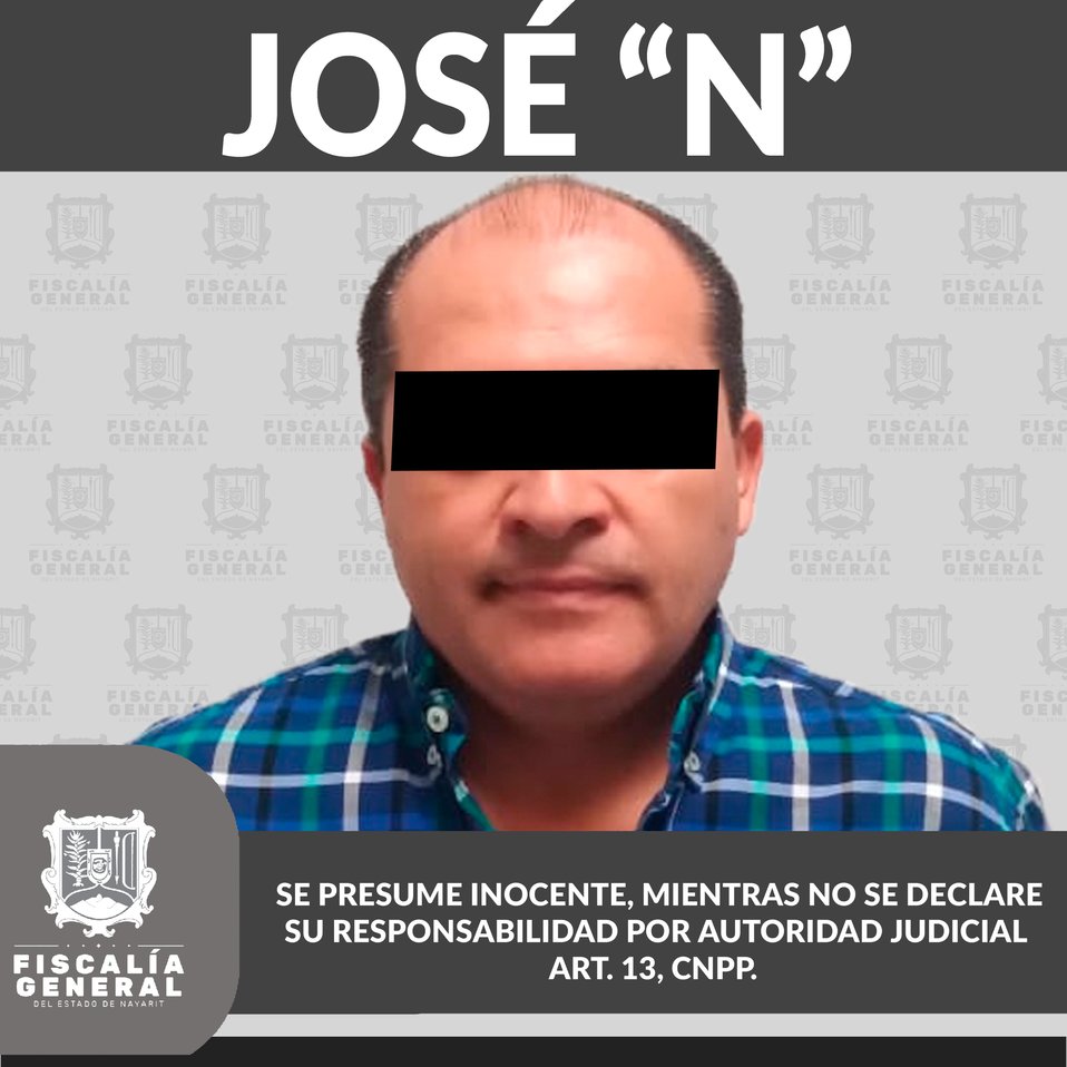 Fue detenido José “N” en el municipio de Bahía de Banderas. (Twitter: @NayaritFiscalia)