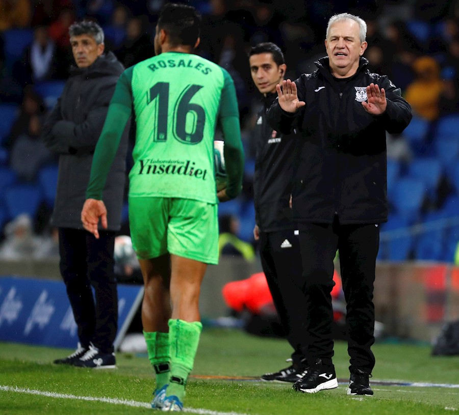 Javier Aguirre, técnico del Leganés, en el partido ante la Real Sociedad (EFE)