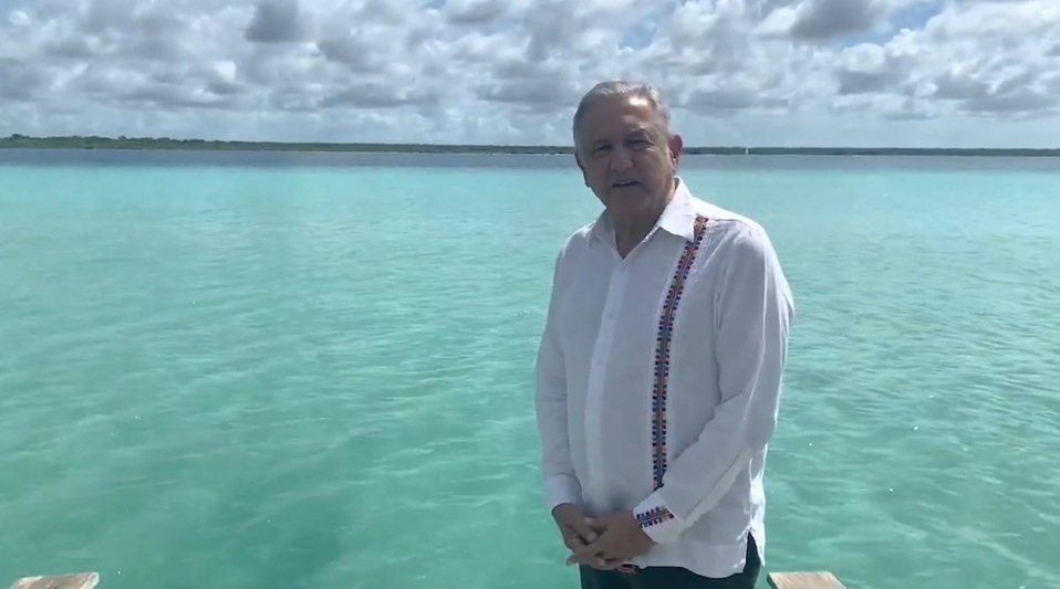El Presidente desde Bacalar, en Quinta Roo (Especial)