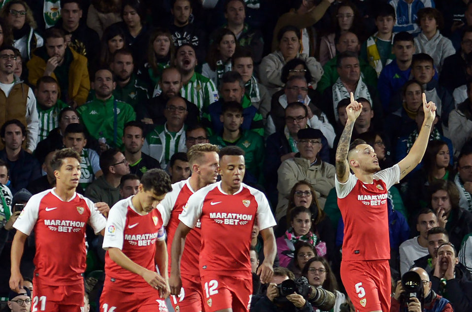El Sevilla se llevó el Derbi ante el Betis (AFP)