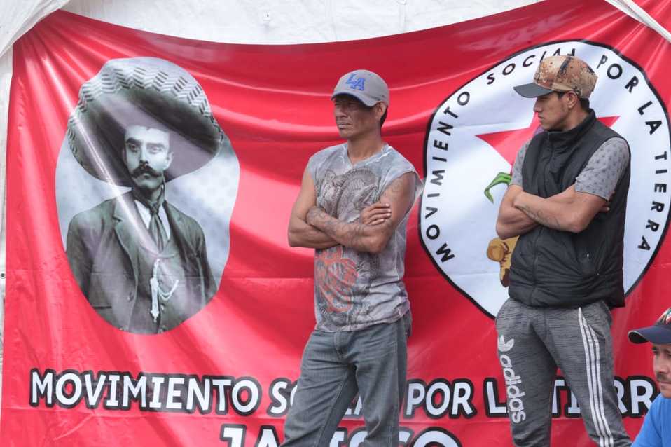 Campesinos protestaron en San Lázaro por recorte al presupuesto 2020. (Jesús Quintanar)