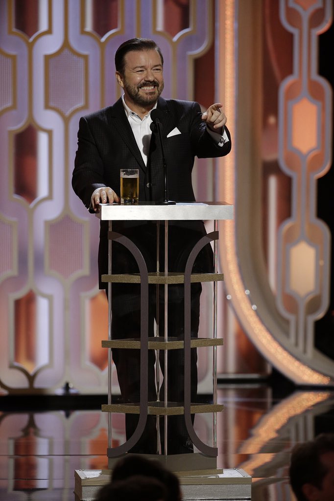 Ricky Gervais regresa como presentador de los Golden Globes (Twitter).