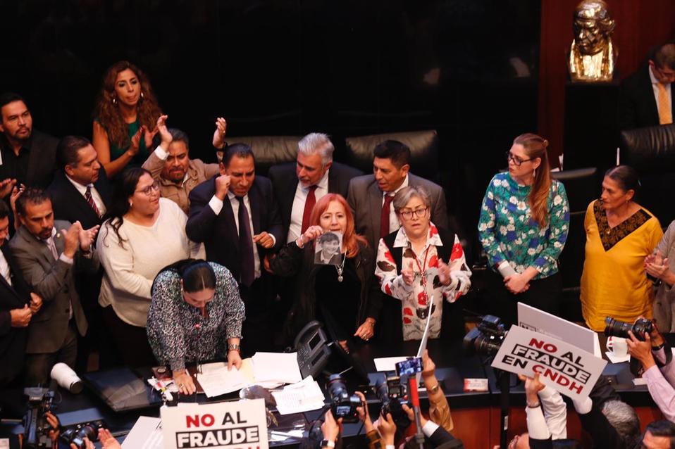 Rosario Piedra Ibarra rendió protesta como titular de la CNDH. (Nelly Salas)