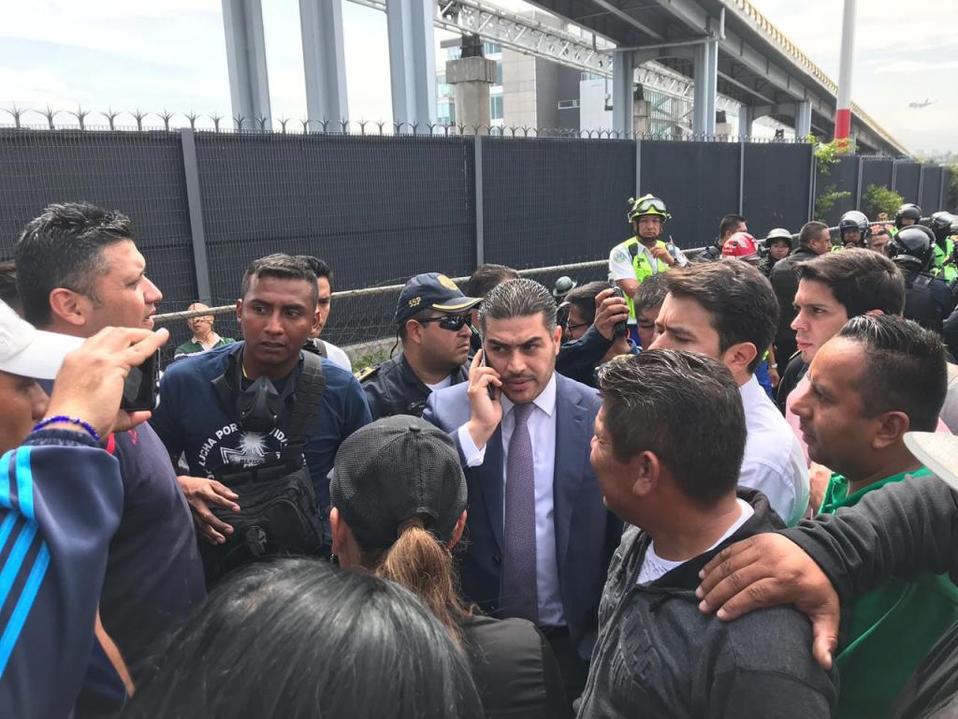 El titular de la SSC lideró las negociaciones para reabrir los accesos a la Terminal 1. | Pedro Domínguez