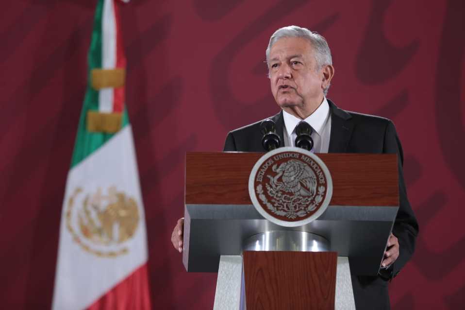 Andrés Mnauel López Obrador en la conferencia de hoy. (Jesús Quintanar)