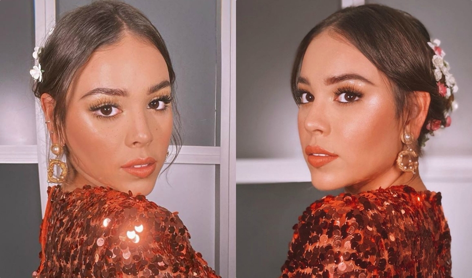 Danna Paola causó furor con el vestido que eligió para el primer programa de 'La Academia' (Instagram).