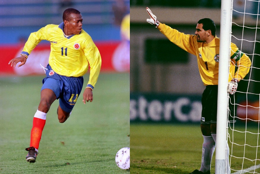 Faustino Asprilla y José Luis Chilavert (Mexsport)