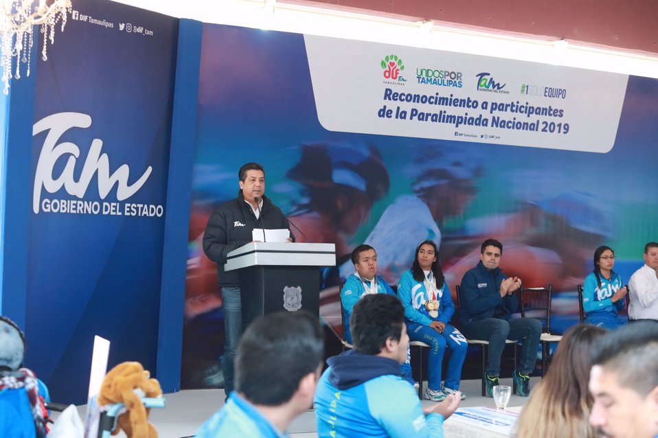Tamaulipas entrega reconocimiento a deportistas que participaron en Paralimpiada Nacional (Foto/Vía Twitter)