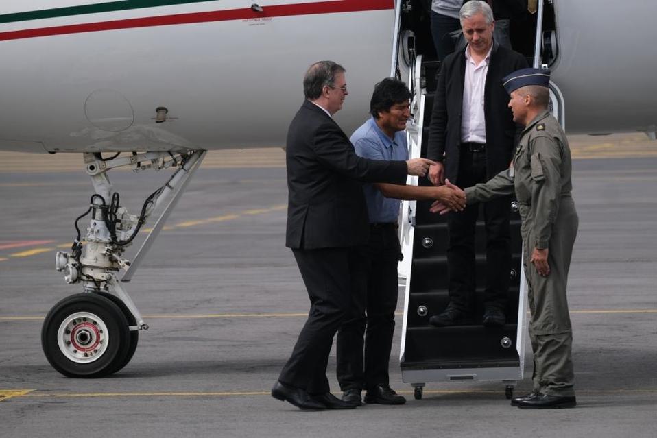 Evo Morales llegó a México el martes a bordo de un avión de la Fuerza Aérea Mexicana (Cuartoscuro)