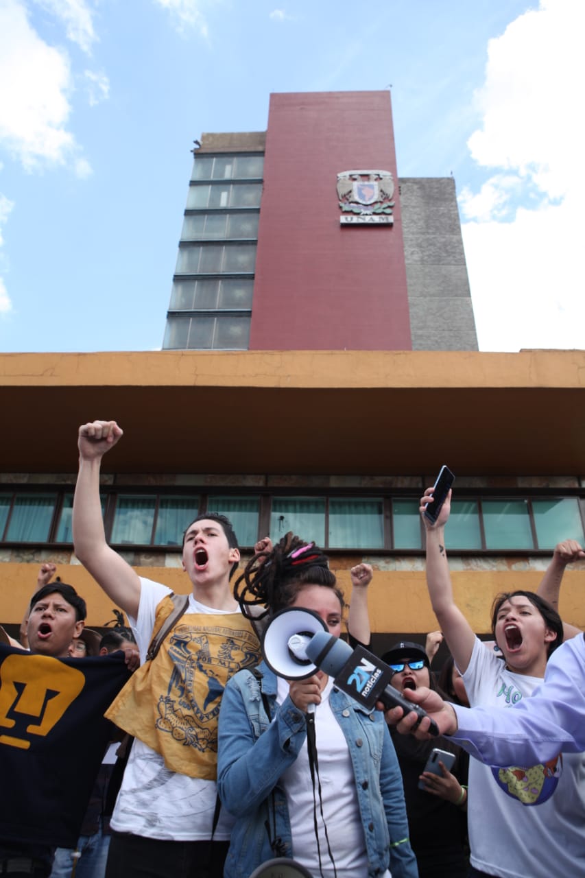 Protestan en Ciudad Universitaria contra el acoso. (Avelina Martínez)