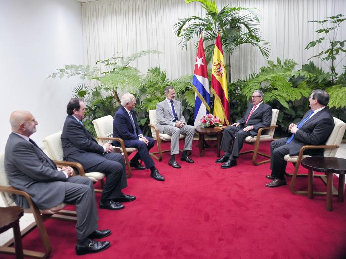 La reunión se mantuvo fuera de la agenda de los reyes de España. (Foto Granma)