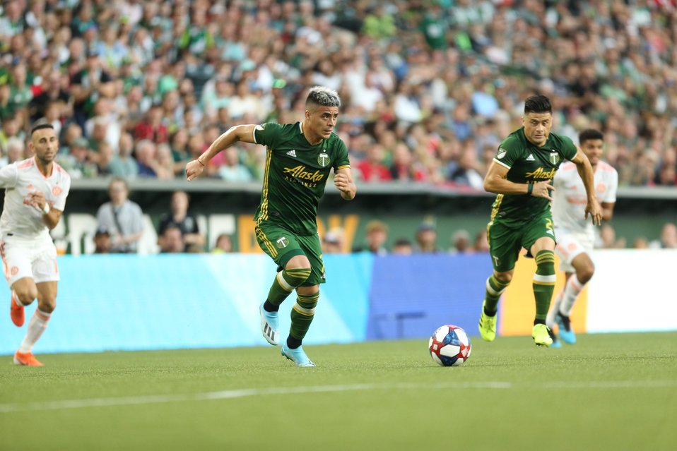 Brian Fernández con el Portland Timbers (Twitter @TimbersFC)
