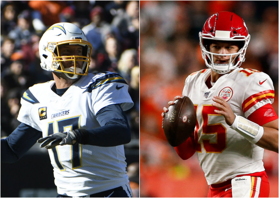 Philip Rivers y Patrick Mahomes (Reuters)
