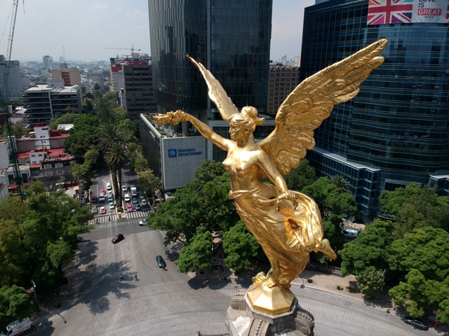 Ángel de la Independencia en la Ciudad de México. (Omar Franco)