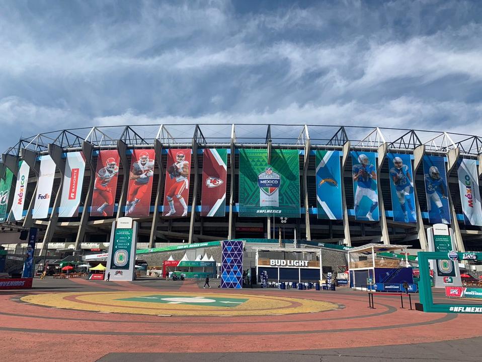 Así luce el Estadio Azteca para el partido Chiefs vs Chargers de la NFL México 2019 (Twitter @EstadioAzteca)
