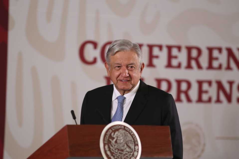 Andrés Manuel López Obrador en conferencia matutina. (Octavio Hoyos)