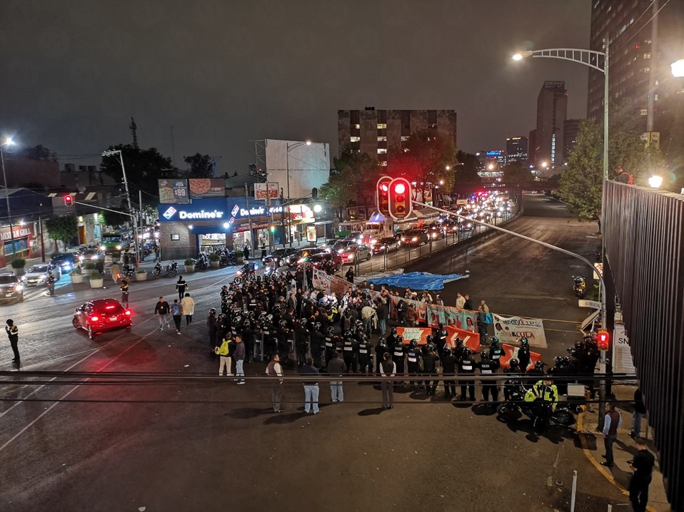 Bloqueo en Marina Nacional. (Jorge Becerril)