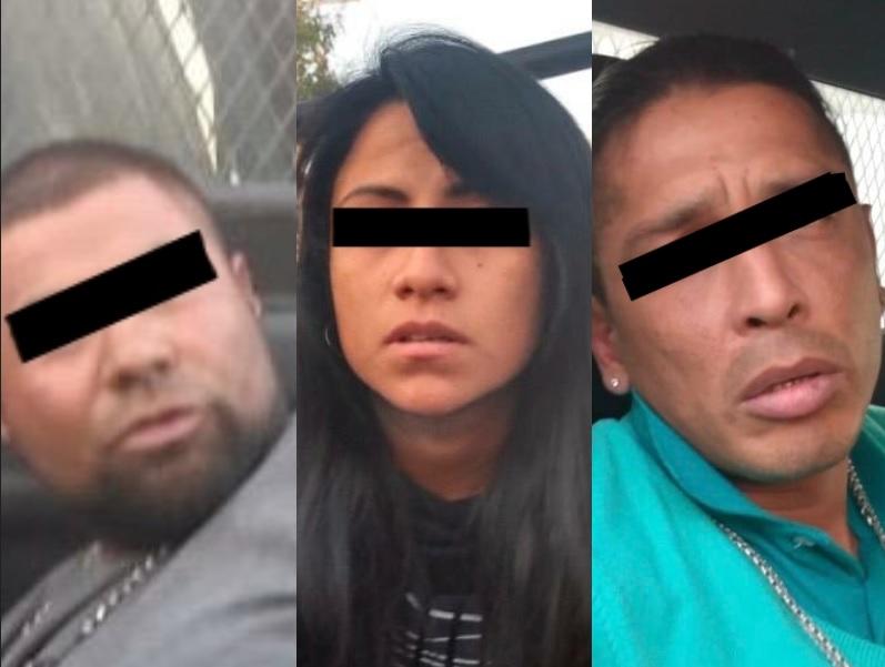 Los detenidos fueron identificados como José Antonio, Francisco Héctor, y Paulina V. (Foto: Especial)