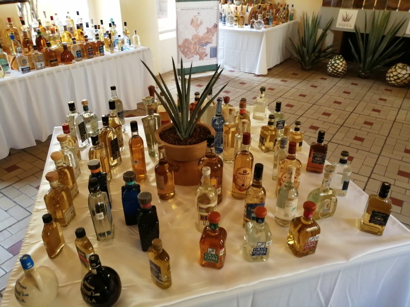la exhibición de botellas de tequila más grande