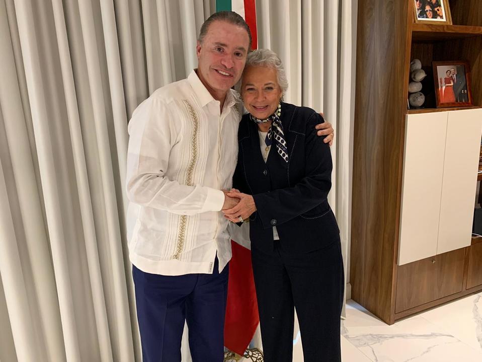 La secretaria de Gobernación acudió al evento en representación del Presidente.