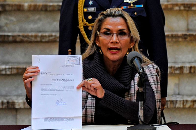 Jeanine Áñez, presidenta interina de Bolivia. (AFP)