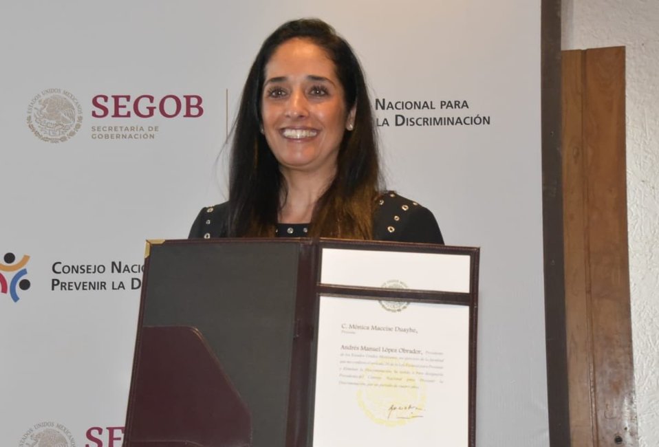 Mónica Maccise asume presidencia del Conapred. (@CONAPRED)