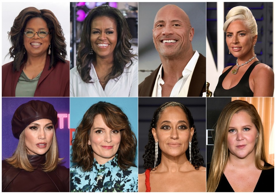 Winfrey será acompañada por celebridades como Lady Gaga y Michelle Obam. (AP)