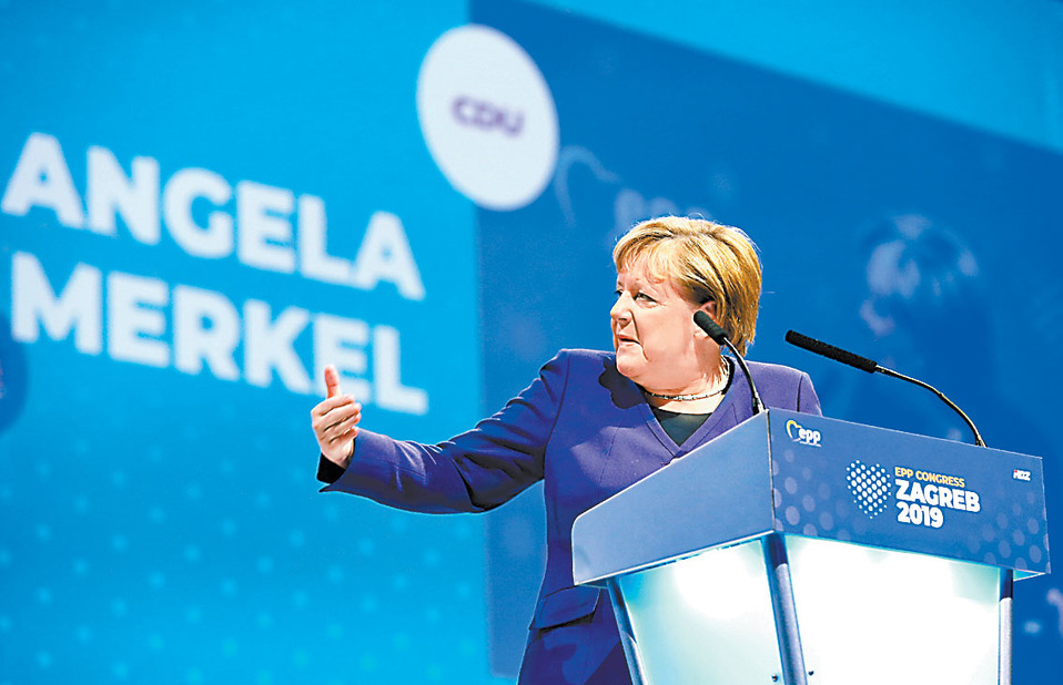 La canciller Angela Merkel durante su visita a Zagreb. (Antonio Bronic/Reuters)