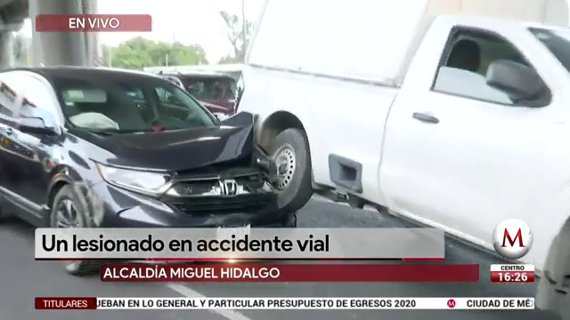 Choque de autos deja 1 lesionado en CdMx - Grupo Milenio