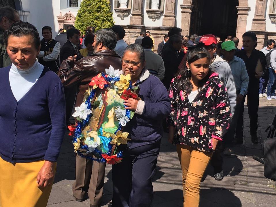 En la iglesia de La Merced, en Toluca, se realizó una misa. (Monserrat Mata)