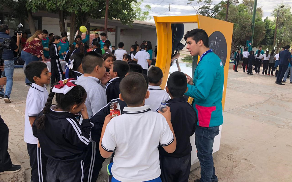 Museo Acertijo realizó diferentes actividades para niños y niñas de la Escuela Benito Juárez en Pastor Rouaix. (Cortesía)