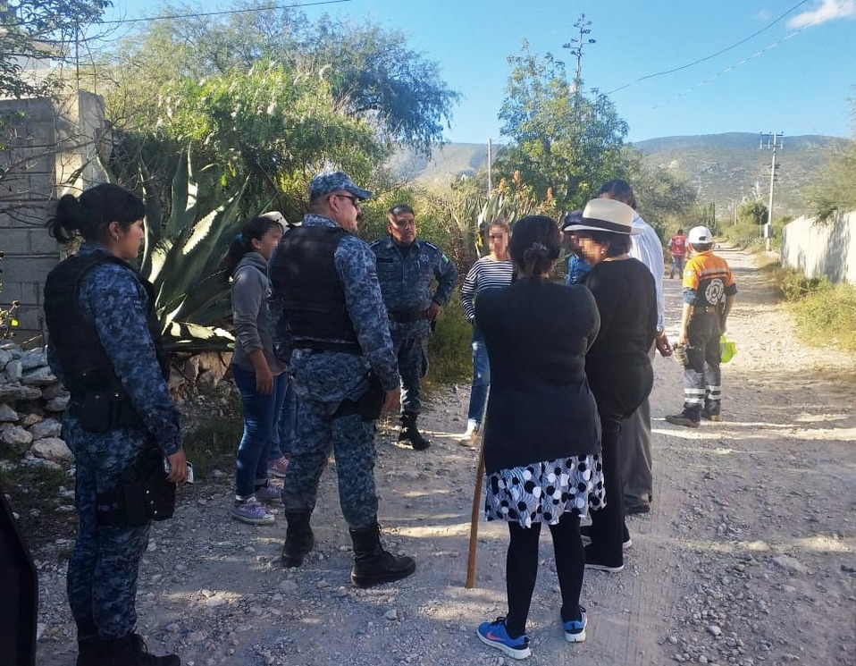 Policía Estatal en la búsqueda del menor de nueve años. (Cortesía)
