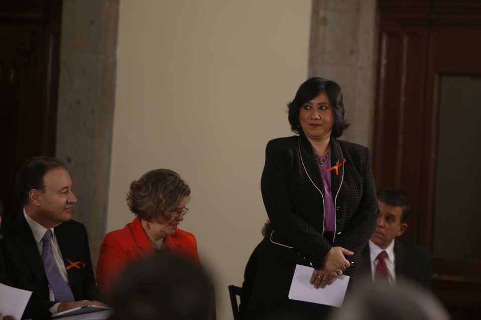 La secretaria de la Función Pública, Irma Eréndira Sandoval. (Ariana Pérez)