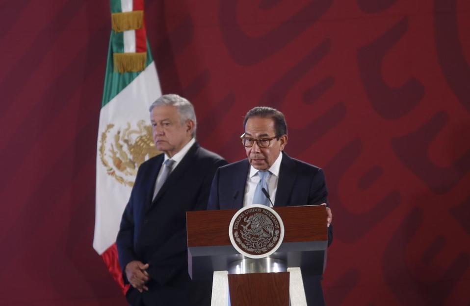 Carlos Salazar Lomelín, presidente del CCE, en la conferencia matutina (Araceli López)