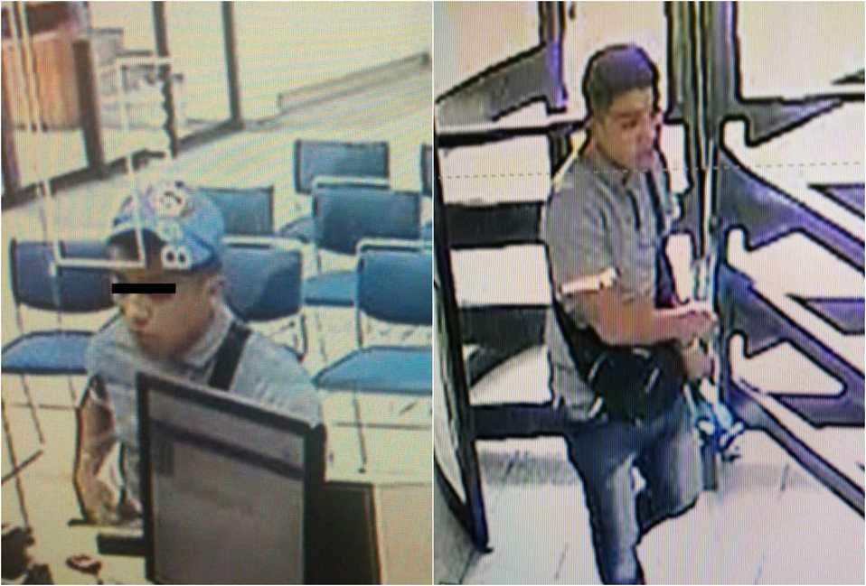 El sujeto fue captado por cámaras de seguridad.