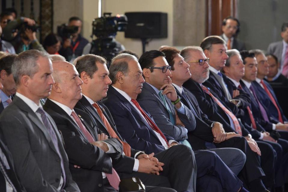Empresarios en la presentación del Plan Nacional de Infraestructura (Especial)