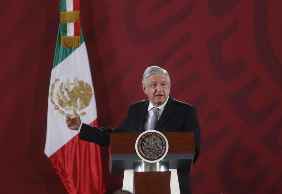 El presidente Andrés Manuel López Obrador en conferencia matutina. (Araceli López)