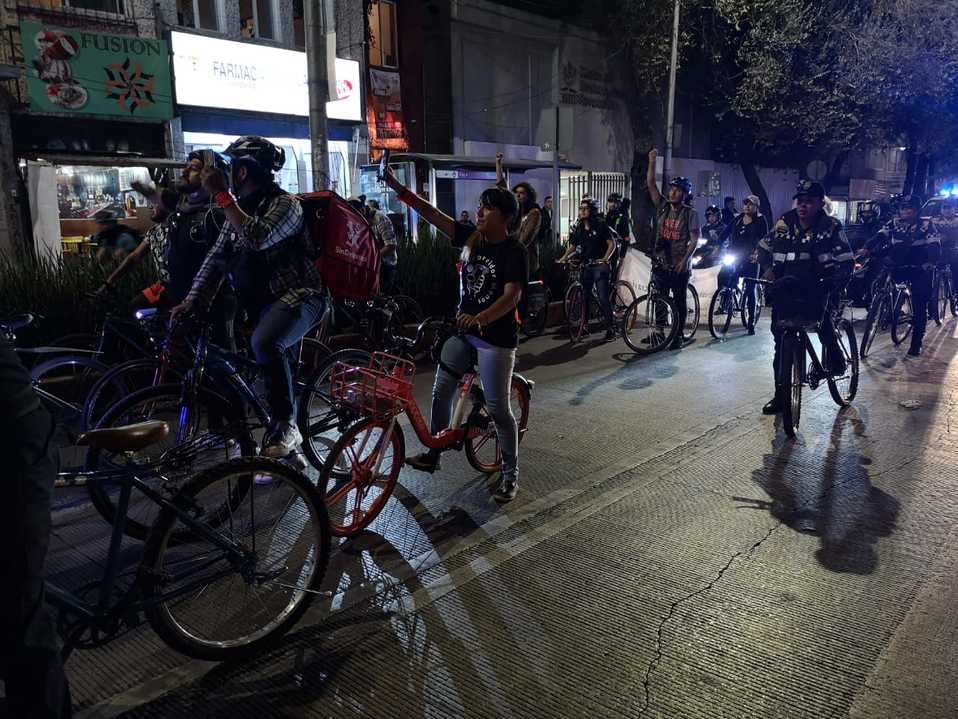 La rodada ciclista en memoria de repartidor atropellado en San Antonio. (Jorge Becerril)