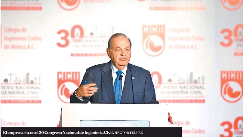 El empresario, en el 30 Congreso Nacional de Ingeniería Civil. Foto: Héctor Tellez