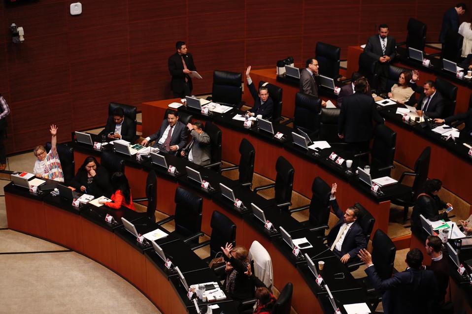 Sesión ordinaria del Senado de la República (Nelly Salas)