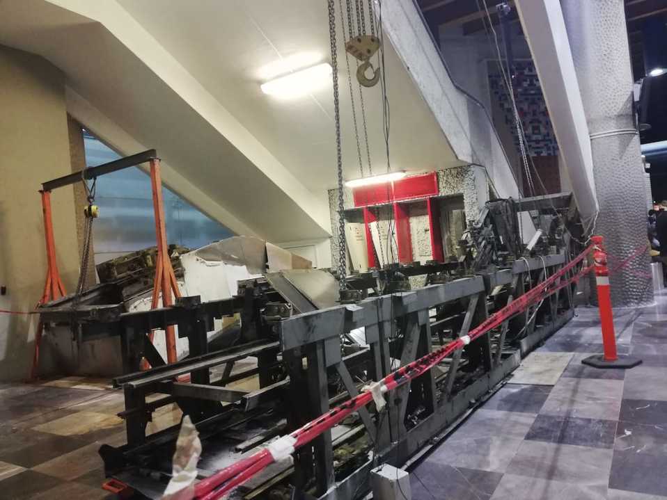 También se trabaja para reparar los elevadores (Alejandra Juárez).