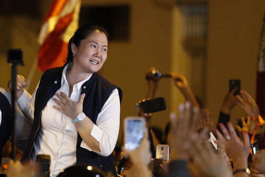 Keiko Fujimori fue acusada de recibir sobornos de Odebrecht durante su campaña en 2011 y 2016. (EFE)
