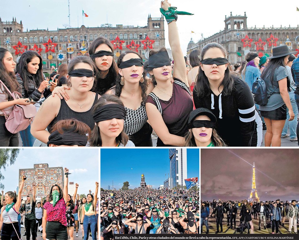 En CdMx, Chile, París y otras ciudades del mundo se llevó a cabo la representación. (EFE, AFP, Cuartoscuro y Avelina Martínez)