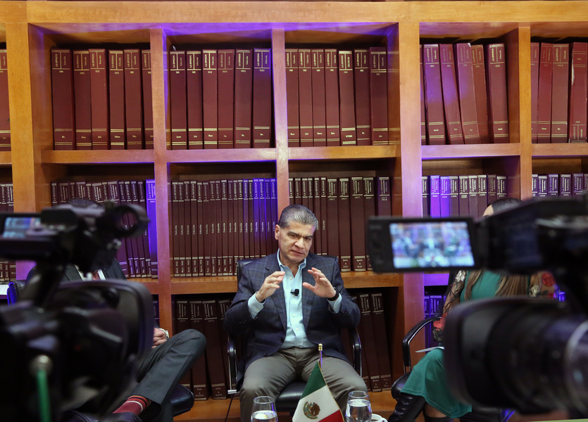 Señaló que la estrategia de seguridad implementada en la entidad, desde el inicio de su gobierno, es ejemplo a nivel nacional. (Martín Piña)